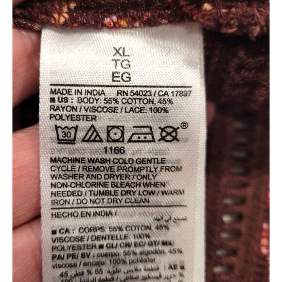 NWT Old Navy Boho Pink Floral Crop Top Size XL V-Neck Peasant Flutter Sleeve - Picture 5 of 6